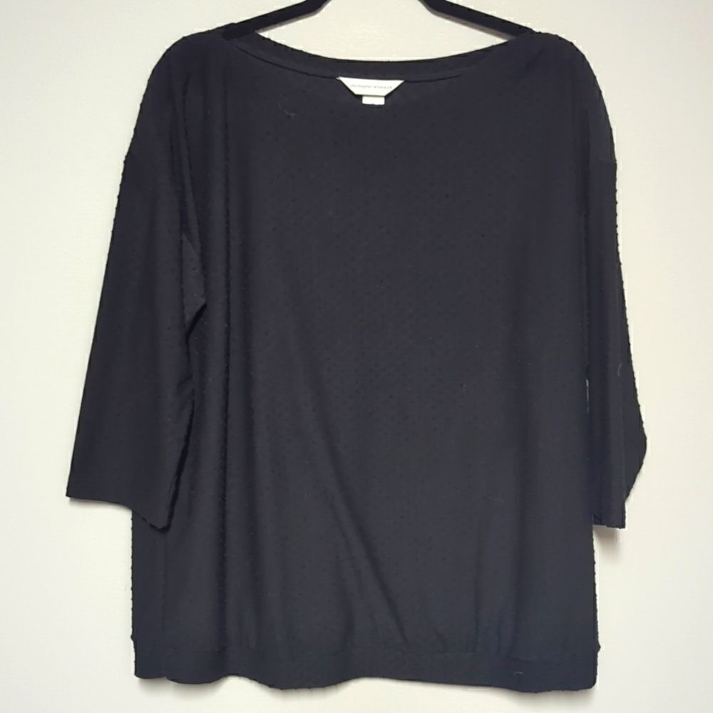Christopher and Banks Black Swiss Blouse